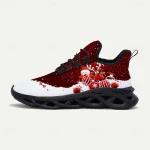 Women's Christmas-Themed Athletic Sneakers - Festive Red and White Design, Lightweight and Breathable, Perfect for Holiday Celebrations and Casual Wear - Image 5