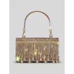 Women's Gold Glitter Slingback Pumps with Artistic Print and Sculpted Block Heels - Elegant Party Shoes for Nightlife and Clubwear - Image 8