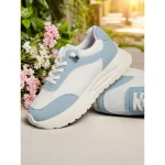 Women's Mesh Platform Sneakers with Contrast Color Panels – Breathable Sporty Walking Shoes for Errands and Travel - Image 5