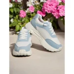 Women's Mesh Platform Sneakers with Contrast Color Panels – Breathable Sporty Walking Shoes for Errands and Travel - Image 6