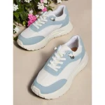 Women's Mesh Platform Sneakers with Contrast Color Panels – Breathable Sporty Walking Shoes for Errands and Travel - Image 8