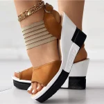 Women's Black Wedge Sandals with Strappy - Fashionable Summer Footwear for Casual and Evening Wear - Image 6