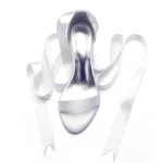 Women's Satin Block Heel Sandals with Ribbon Ankle Straps – Elegant Bridal Wedding Shoes for Formal Occasions - Image 5