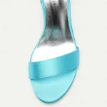 Women's Purple Satin Block Heel Wedding Shoes - Elegant Ankle Strap Open-Toe Bridal Sandals for Formal Events and Parties - Image 6