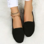 Women's Flats Ballerina Plus Size Soft Shoes Walking Solid Color Flat Heel Round Toe Casual Comfort Minimalism PU Wine Black Red - Image 4