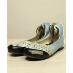 Women's Vintage Lace-Up Flat Shoes – Retro Hollow-Out Suede Casual Ballet Flats for Daily Wear - Image 4