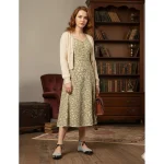 Women's Vintage Lace-Up Flat Shoes – Retro Hollow-Out Suede Casual Ballet Flats for Daily Wear - Image 2