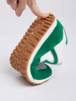 Women's Royal Blue Retro Lace-Up Sneakers with Faux Suede Accents – Lightweight Casual Shoes for Everyday Wear and Outdoor Activities - Image 3