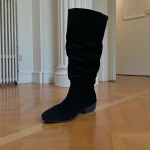 Women's Slouch Knee High Boots -Casual Chic Flat Heel Pull-On Shoes for Urban Streetwear and Everyday Outfits - Image 8