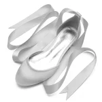 Women's Green Satin Ballet Flats with Long Ribbon Ties, Elegant and Comfortable Shoes for Weddings and Special Occasions - Image 6