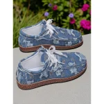 Women's Printed Lace-Up Casual Shoes – Lightweight Boat Shoes for Garden Picnics, Park Strolls and Outdoor Farm Visits - Image 7