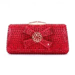 Women's Gold Rhinestone-Embellished Heels with Matching Clutch Bag – Elegant Open-Toe Sandals for Weddings & Special Occasions - Image 4