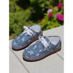 Women's Printed Lace-Up Casual Shoes – Lightweight Boat Shoes for Garden Picnics, Park Strolls and Outdoor Farm Visits - Image 6